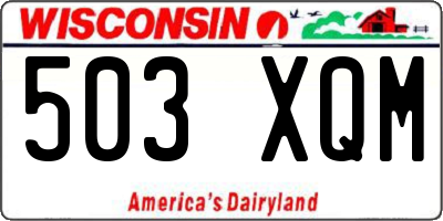 WI license plate 503XQM