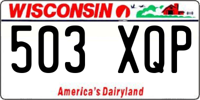 WI license plate 503XQP