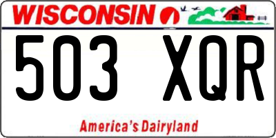 WI license plate 503XQR