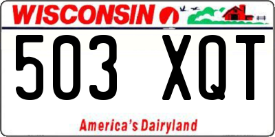 WI license plate 503XQT