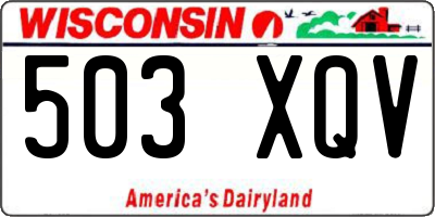 WI license plate 503XQV