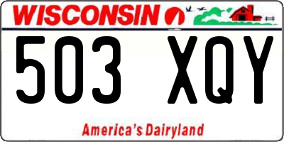 WI license plate 503XQY