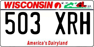 WI license plate 503XRH