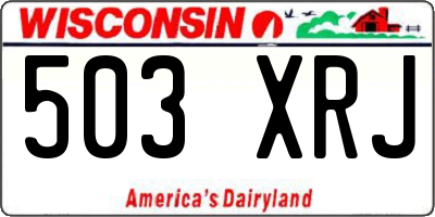 WI license plate 503XRJ