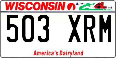 WI license plate 503XRM