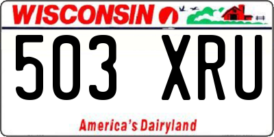 WI license plate 503XRU