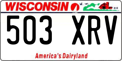 WI license plate 503XRV