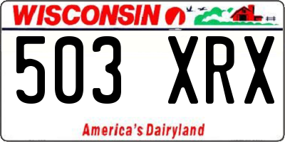 WI license plate 503XRX