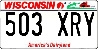 WI license plate 503XRY