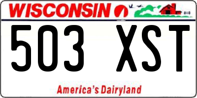 WI license plate 503XST