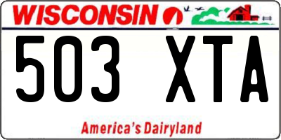 WI license plate 503XTA