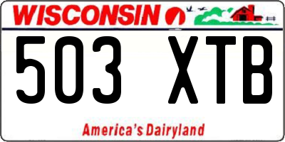 WI license plate 503XTB