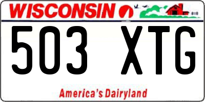 WI license plate 503XTG