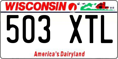 WI license plate 503XTL