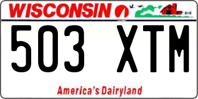 WI license plate 503XTM