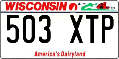 WI license plate 503XTP