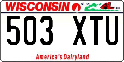 WI license plate 503XTU