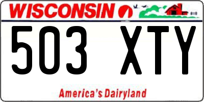 WI license plate 503XTY