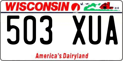 WI license plate 503XUA