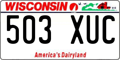 WI license plate 503XUC