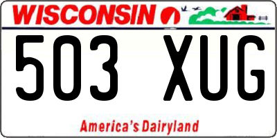 WI license plate 503XUG