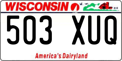 WI license plate 503XUQ