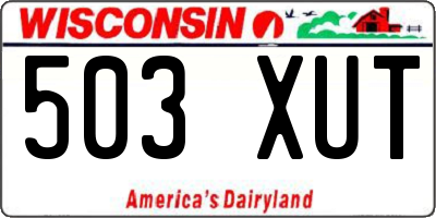WI license plate 503XUT