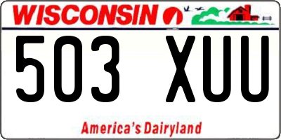 WI license plate 503XUU