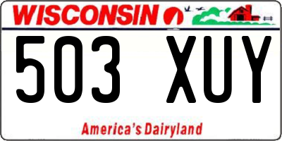 WI license plate 503XUY