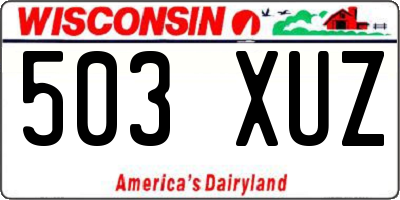 WI license plate 503XUZ