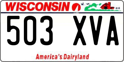 WI license plate 503XVA