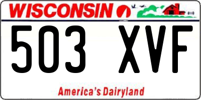 WI license plate 503XVF