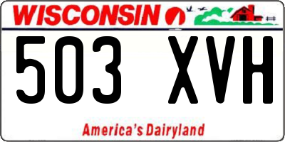 WI license plate 503XVH