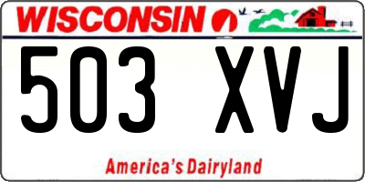 WI license plate 503XVJ