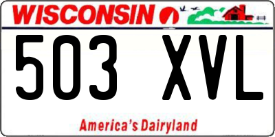 WI license plate 503XVL