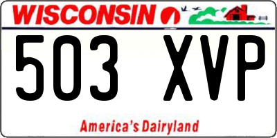 WI license plate 503XVP
