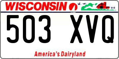 WI license plate 503XVQ