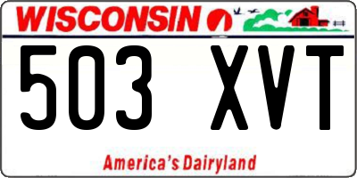 WI license plate 503XVT