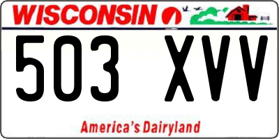 WI license plate 503XVV