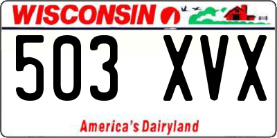 WI license plate 503XVX