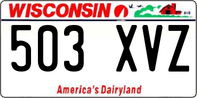 WI license plate 503XVZ