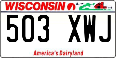 WI license plate 503XWJ