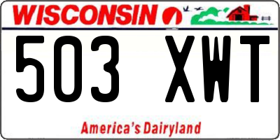 WI license plate 503XWT