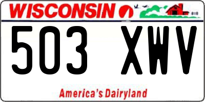 WI license plate 503XWV