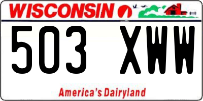 WI license plate 503XWW