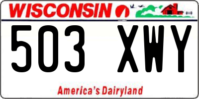WI license plate 503XWY