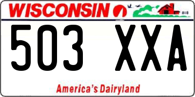 WI license plate 503XXA