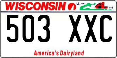 WI license plate 503XXC