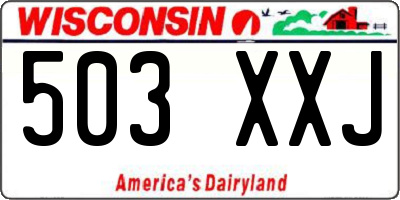 WI license plate 503XXJ
