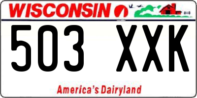 WI license plate 503XXK